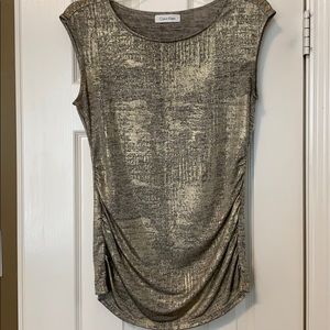 Gold Calvin Klein top